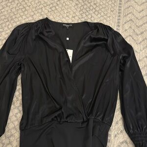 Generation Love Black Satin Bodysuit